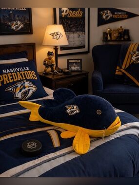 Nashville Predators 🏒 Catfish Plush Mascot Stuffed Animal 12” NHL Hockey